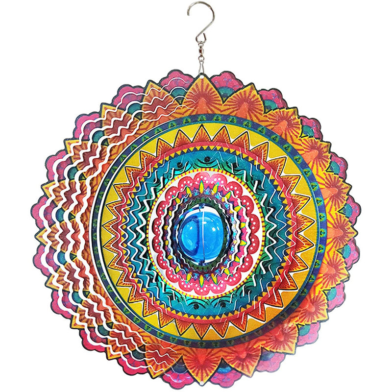 FONMY Red Mandala Wind Spinners